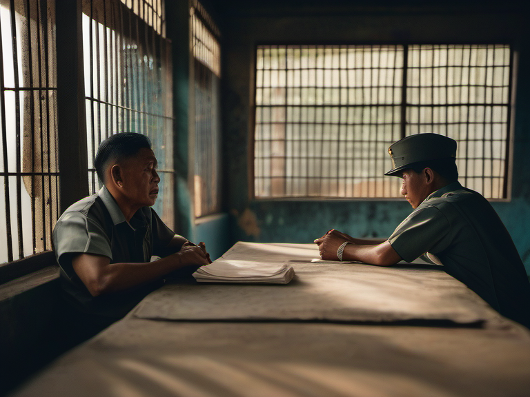 Legal illustration: Counterfeit Money Production and Subsequent Prison Escape Attempt
