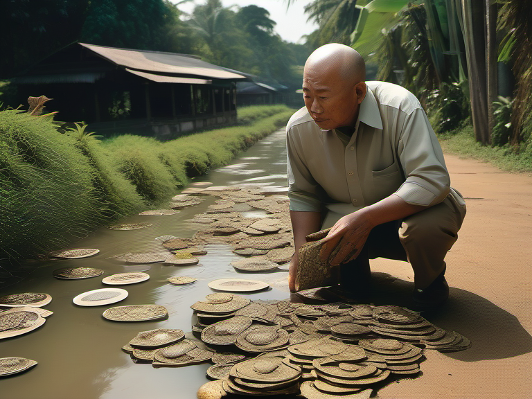 Legal illustration: Archaeological Artifact Misappropriation and Counterfeit Bond Liability Assessment