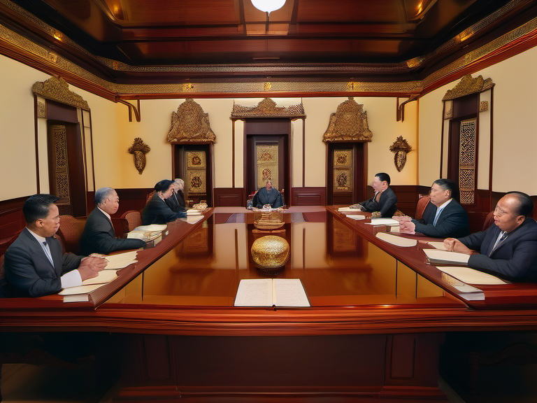 Legal illustration: Supreme Court President Presides Over Evidence Review Panel Composition