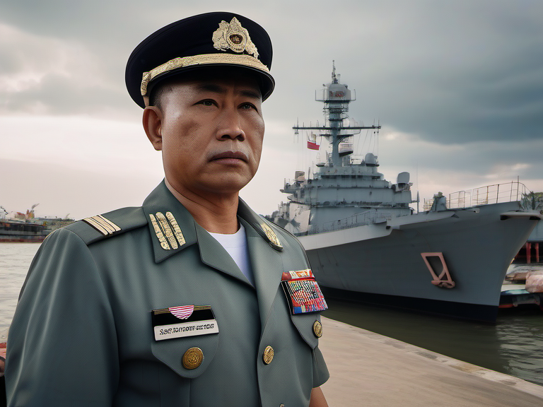 Legal illustration: Maritime Jurisdiction Dispute: Warship Conflict and Prosecution